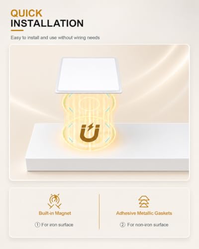4-Pack 10 Inch Wireless Under Cabinet Lighting, 6500K Motion Sensor Light - color: White | Daylight