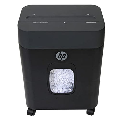 HP - Micro Cut Paper Shredder, 8-Sheet with Slide Top for Home Office - size: 8 Sheet