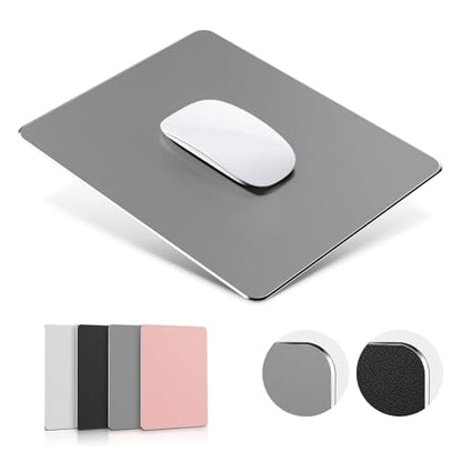 HONKID Metal Aluminum Mouse Pad for Magic Mouse & Pro/Air 9.05" x7.08 Gray - color: Gray, size: 9.1L x 7.1W inches