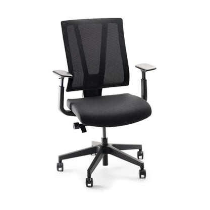 Clarksville Ergonomic Office Chair Adjust Lumbar Support Black | Mesh Back Office Chair, Synchro-Tilt Recline Home Office Desk Chairs with 3-Way Arms, 300 lb Capacity Computer Chair - color: Black