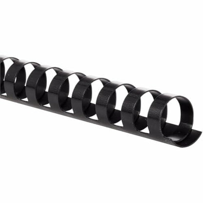 Mead CombBind Binding Spines/Spirals/Coils/Combs, 5/8", 125 Sheet Capacity, Black, 125 Pack (4000135) - size: 5/8"