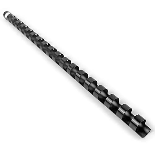 HOUYEE 100 Pack 1/2 Inch Plastic Binding Combs Spines, 19 Rings, Black | 12 mm Binder Combs for Letter Size Paper, 90 Sheets Capacity , for Book Binder Office School Supplies - size: 1/2 inch, 100 pack