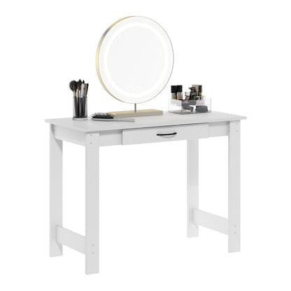 Furinno Jaya Writing Desk with Drawer, White - color: White, size: 39 inches