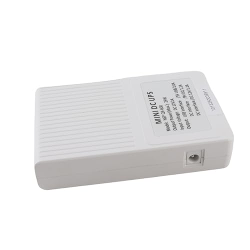 ViaGasaFamido UPS Power Supply for Routers Modems, Compact Uninterruptible Battery Backup, 10400mAh with 3 Adapters for Home and Office