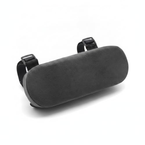 Memory Foam Armrest Pad for Office Chairs, Durable Elbow Support Cushion with Non-Slip Cover, Fits Standard Hard Arms, 9.25 x 3 Inches - color: Black