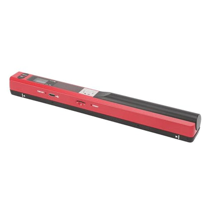 Handheld Image Scanner, Portable Document Scanner, A4 Color Photo Scanner with 900DPI Resolution for Business, Home, Office (red) - color: red