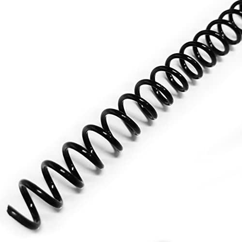 Binditek Plastic Spiral Binding Coils, 6 mm, 4:1 Pitch, Black, 200 Pack - size: 6mm, style: 200P , Black