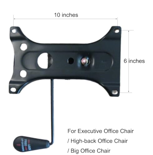 Office Swivel Chair Mechanism Seat Plate, Big, 6" x 10" | Heavy Duty, 500 lbs Capacity, Tilt Control, Replacement Part, Mounting Holes 6"x10", For Excutive Officer Chair, Boss Chair - size: Executive Chair: Mounting Holes 6"x10"