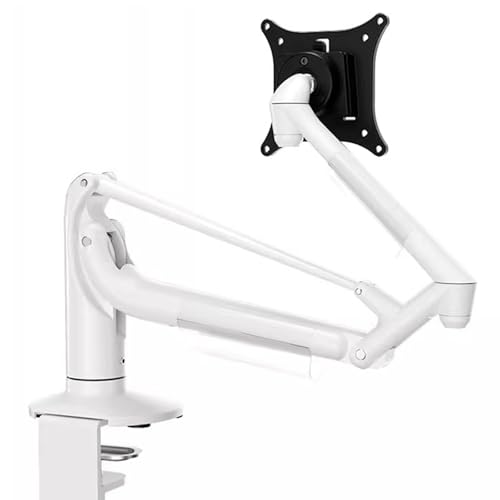 Single Monitor Desk Mount, Gas Spring Monitor Arm, Adjustable Height and Angle, with Clamp/Grommet Mounting Base, Support Max 34 Inch Computer Screen, Up to 10kg (E) - color: E