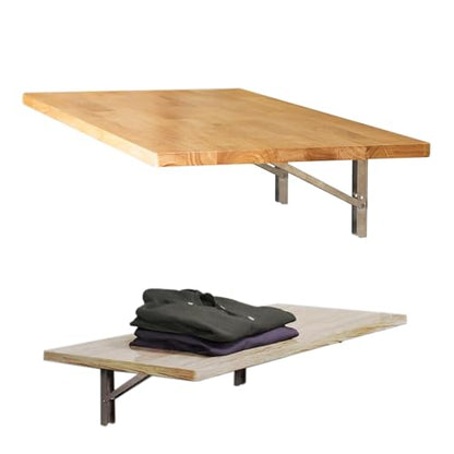 StoreYourBoard Wall Mounted Folding Workbench, 40x18 in, Holds 200 lbs - color: 40"x18" - Natural Wood | Stainless Steel Brackets