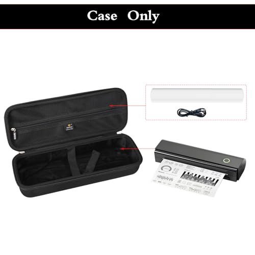 Aproca Case Compatible with NDYIN N80 Wireless Thermal Printer, Portable Storage Bag for Accessories -Black (Case Only)