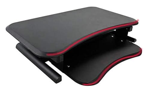 Lifting Desktop Computer Table,Standing Desk， Converter Board Display Workstation Office Stand Demo Laptop Lifter Easy to Sit Or to Reduce(Black) - color: Black