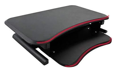 Lifting Desktop Computer Table,Standing Desk， Converter Board Display Workstation Office Stand Demo Laptop Lifter Easy to Sit Or to Reduce(Black) - color: Black