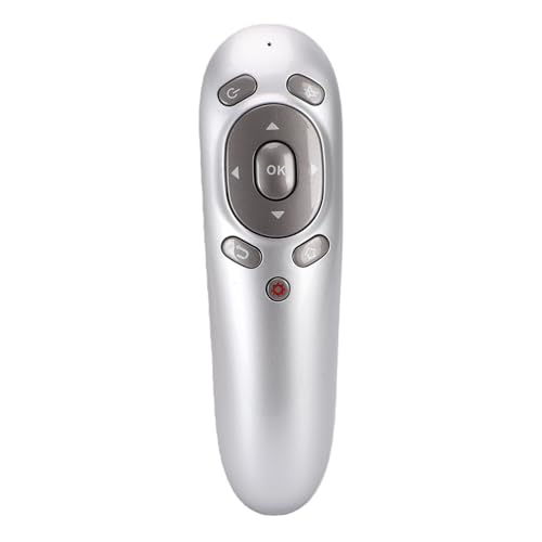 Wireless Presentation Clicker, 2.4GHz Remote Presenter with Gyroscope & 15M Range, Ergonomic Presentation Tool for Business Teaching Speech