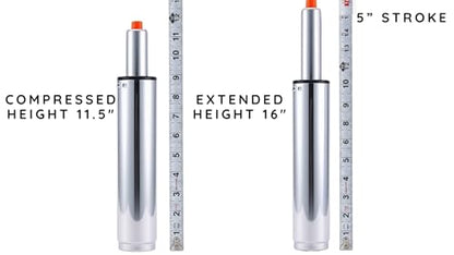 Office Chair Gas Lift Cylinder Replacement Kit, Class 4 Heavy Duty SGS Certified, 2” Chrome Gas Cylinder, Universal Fit for Office & Gaming Chairs