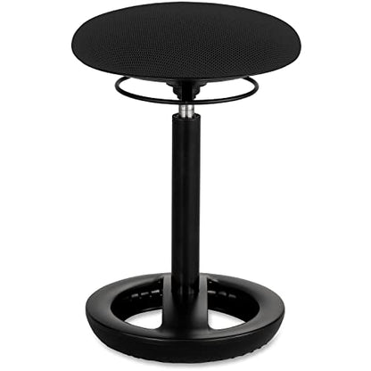Safco Twixt Active Movement Seating Chair, Ergonomic Support, Adjustable Height, Black Mesh - color: Black, style: Desk Height