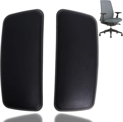 Arm Pads Caps Replacement Compatible with Haworth Zody Office Chair, 1 Pair | Black Chair Armrest Pads with Soft Polyurethane Surface for Daily Comfort; Easy Screw-On Installation, Screws Not Included