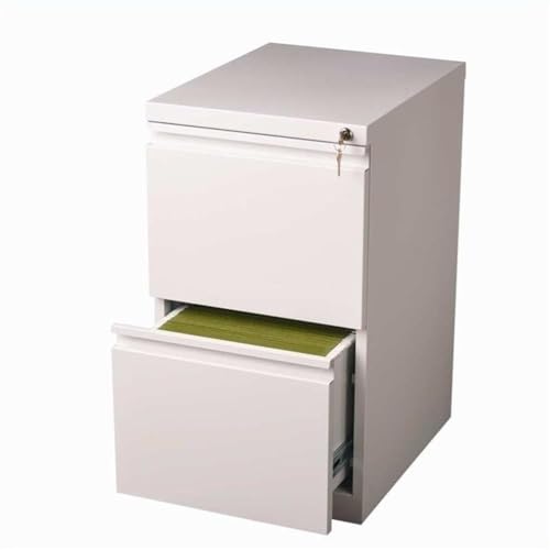 Hirsh Industries 20" Deep 2 Drawer Mobile File Cabinet File in White - color: White