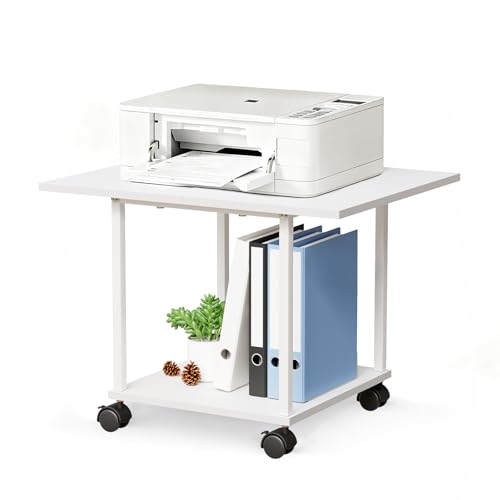 BEWISHOME 2-Tier Industrial Mobile Printer Stand