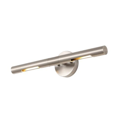 Brushed Nickel Picture Light 19 inches Modern Wall Sconce with Cylinder Metal Shades Rotatable 360°Indoor Wall Lighting Fixture Bathroom Vanity Light Bedroom Living Room - color: 19 inches Brushed Nickel-Metal Shades