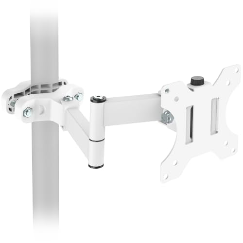 VIVO White Pole Mount Monitor Arm for 17 to 32 in Screen, MOUNT-POLE01AW - color: White, size: 17 to 32" screens