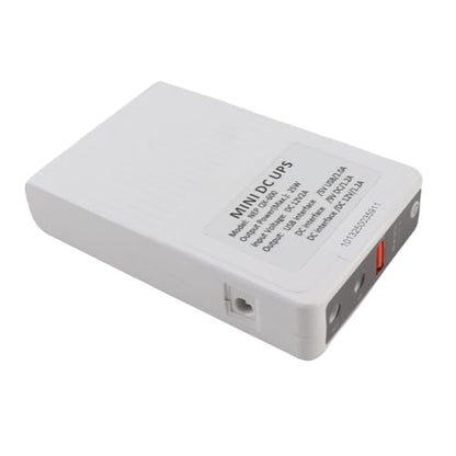 ViaGasaFamido UPS Power Supply for Routers Modems, Compact Uninterruptible Battery Backup, 10400mAh with 3 Adapters for Home and Office