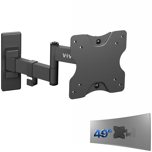 VIVO Black Single Ultrawide Wall Mount, Up to 49 in Screens, MOUNT-VW01M - color: Black, size: 75x75mm to 100x100mm VESA
