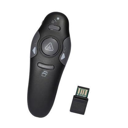 Mingzhe Wireless Presenter Remote 2.4GHz Red Pointer Plug and Play Page Turner for Presentations Laptop Computer Educators Professionals