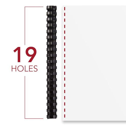 Mead CombBind Binding Spines/Spirals/Coils/Combs, 1", 200 Sheet Capacity, Black, 125 Pack (4000137) - size: 1"
