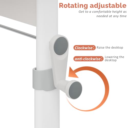 cdar Manual Standing Desk, Adjustable Height Game Desk, Hand Crank Standing Desk, Hand Lifting Computer Desk, Manual Stand Up Desk 120 cm - color: 120 Cm