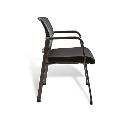 Union & Scale Guest & Reception Chair, Fabric, Black, 2-Pack | Comfortable seating for reception areas and everyday office use.