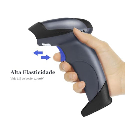 NETUM 2D Barcode Scanner with Stand, Wired QR Code Reader - M5S | Plug and Play, Automatic Imager Barcode Reader, Handheld Scanner Gun with USB Cable for Laptops, Computers, Cashier, POS - size: 2D -M5S