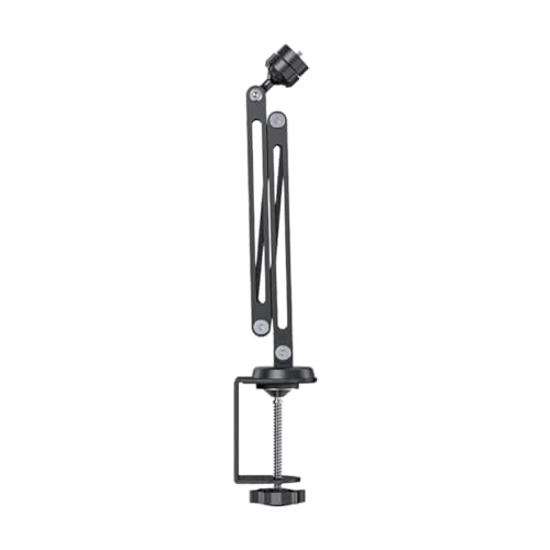 EMEET PIXY Wireless 4K Dual-Lens AI Tracking PTZ Streaming Camera+Overhead Camera Desk Mount, Flexible Articulating Webcam Stand with 1/4" Screw