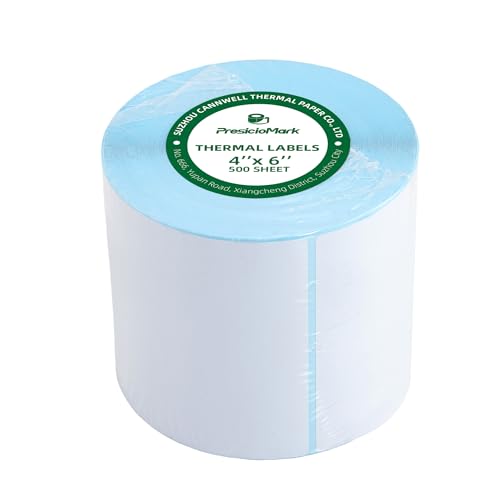 500 Labels 1 Rolls 4"×6" Direct Thermal Shipping Labels | Perforated and Strong Adhesive, Commercial Grade, Compatible with Zebra, Rollo, Jadens, Nelko, and Other Thermal Printers - size: 1 Rolls | 500 Labels, style: Roll