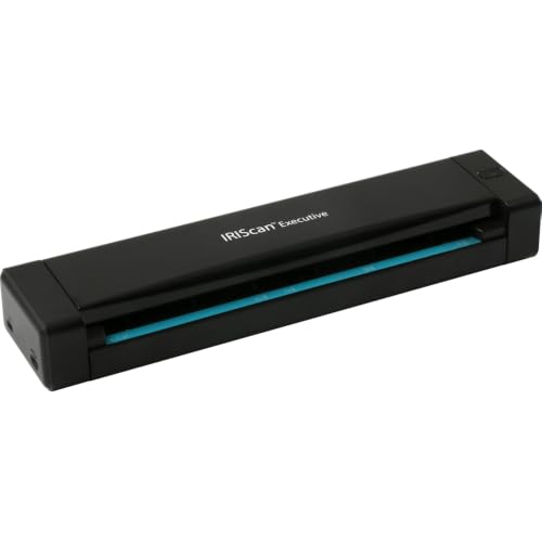 IRISCan Executive 4 Duplex Portable Mobile Document & Receipts Portable Color Scanner USB Powered, 1Click Scan to PDF, Full OCR 138 Languages, Scan to PDF/Word/XLS/JPG/Cloud/,Business Cards & Receipts