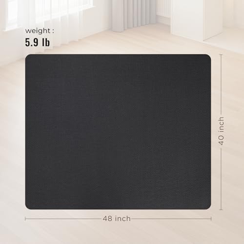 Office Chair Mat for Hard Floors,40"x48" Anti-Slip Waterproof Hardwood Floor Chair Mat,Heavy Duty Floor Protector Rolling Chairs for Home Office(Black) - color: Black, size: PVC 40"x48"