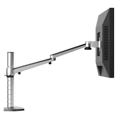 OmniView Single Monitor Stand - Height Adjustable Arm for 13” to 27" Flat or Curved Screens - 360° Rotation & VESA Compatible - Sturdy Desk Mount Holds up to 15 lbs | Black - size: Single Arm