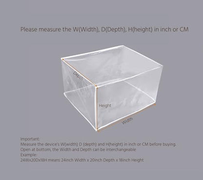 Printer Dust Cover Case Water Proof Protective Clear rectangular shape jacket,compatible with HP, EPSON,CANON, BROTHER, PIXMA Officejet - size: 19W x19D x14H