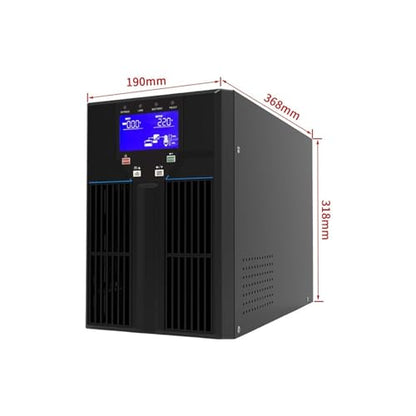 Online UPS Uninterruptible Power Supply 6KVA/5400W, 0ms Transfer Pure Sine Wave, External Battery