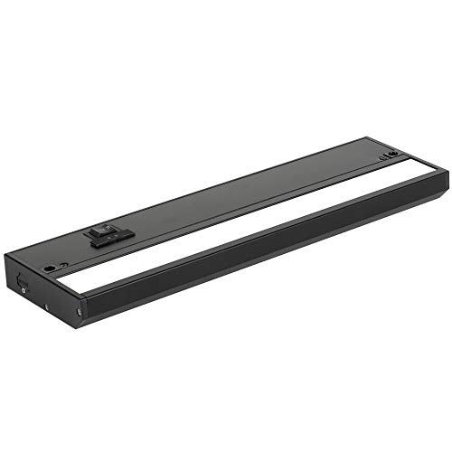 LED Under Cabinet Lighting Hardwired - 3CCT 12 Inch Black Finish - Undercabinet Lights for Kitchen - Linkable Undercounter Dimmable Plug in Light or Hard Wired - Under Counter Fixture Direct Wire | 3CCT, Dimmable, Low-Profile, Linkable Fixture, Plug-In Op