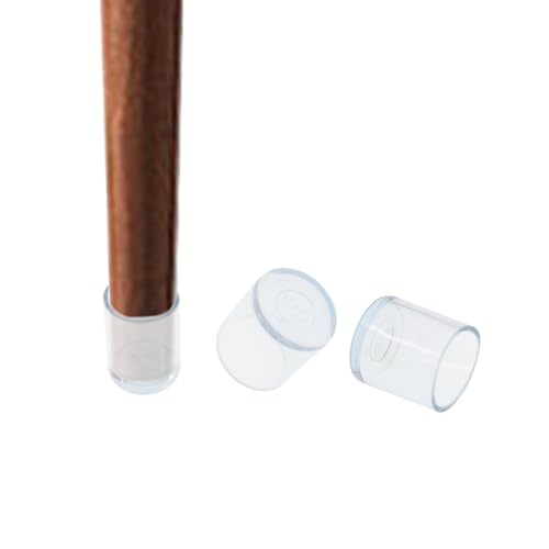 Round Chair Leg Caps,PVC Furniture Feet Covers,TTZEZE Transparent Round Floor Protectors,Clear Table Feet Covers Preventing Plastic Chair Leg Covers Scratches and Noise 19mm/0.75'', 12 - size: 0.75 inches