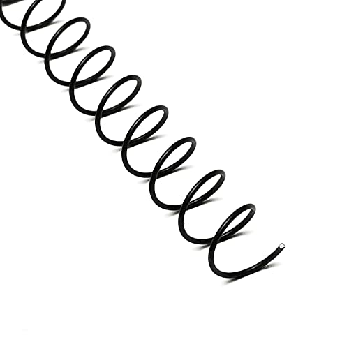 Rayson 7.9mm Spiral Wire Coil for Binding, 4:1 Pitch, 48-Loops, 5/16" Coils Metal Comb Binding 40 Sheet Capacity, Black Color & Pack of 100 - color: Black, size: 5/16 inch (40 Sheet Capacity)