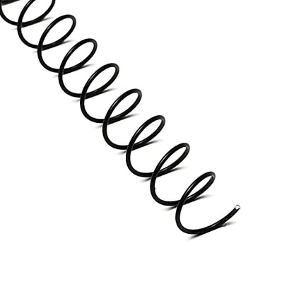 RAYSON 14.3mm Wire Spiral Coil Binding, 3:1 Pitch, 9/16" Metal Coils Comb Binding 115 Sheets Capacity, Black Color & Pack of 100 - color: Black, size: 9/16 inch (115 Sheet Capacity)