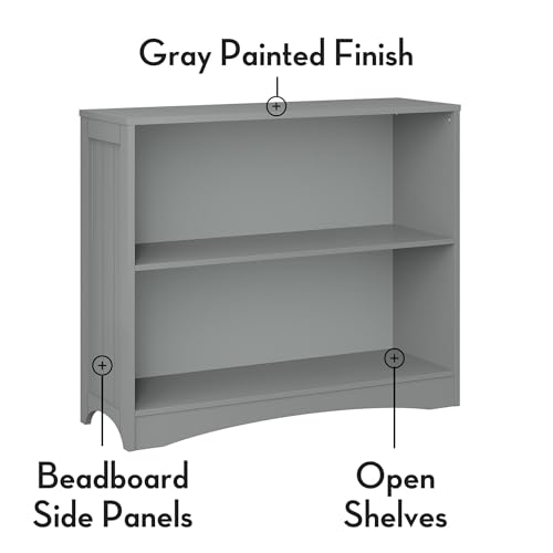RiverRidge Kids Horizontal Bookcase with 2 Storage Book Shelves - Gray - color: Grey