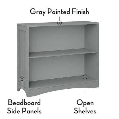 RiverRidge Kids Horizontal Bookcase with 2 Storage Book Shelves - Gray - color: Grey