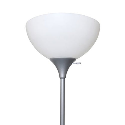 Simple Designs LF2000-SLV-LB 71.5" Traditional Floor Lamp with Adjustable Reading Light, LED Bulbs Included, Silver - color: Silver, size: Bulb Included, style: Bulb Included
