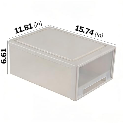 4-Tier Plastic Drawer Tower, 18 Quart Storage Organizer Unit Bin | Stackable Container Drawers for Bedroom, Bathroom, Office, Lightweight, Easy-Clean, Space-Saving Storage - size: 18 Quart