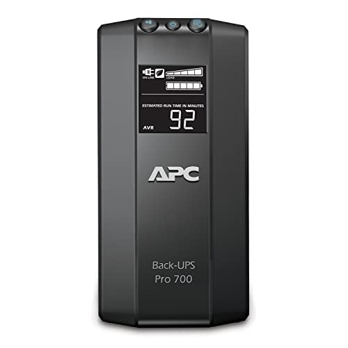 APC 700VA/420W Backup Battery UPS for Computers, Wi-Fi Routers | BR700G | Back-UPS for PCs & home electronics — battery backup, AVR, surge protection, compact design, User Replaceable Battery - size: 700VA