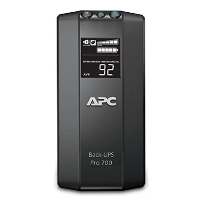 APC 700VA/420W Backup Battery UPS for Computers, Wi-Fi Routers | BR700G | Back-UPS for PCs & home electronics — battery backup, AVR, surge protection, compact design, User Replaceable Battery - size: 700VA
