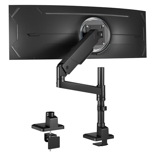 monTEK Tall Single Monitor Arm for 17 to 45 Inch Screen, Holds 35 Lbs - size: Single Mount